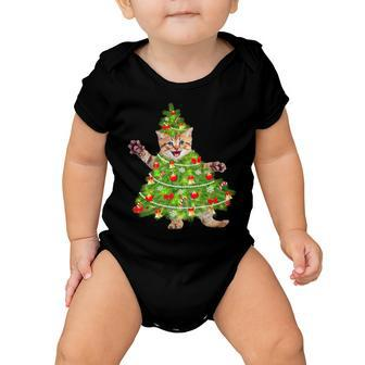 Christmas Tree Kitten Tshirt Baby Onesie - Monsterry UK