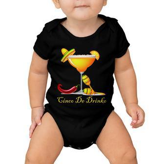 Cinco De Drinko Margarita Mayo Funny Day Of The Dead Tshirt Baby Onesie - Monsterry