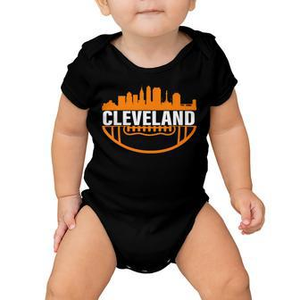 Cleveland Football Skyline City Logo Baby Onesie - Monsterry AU