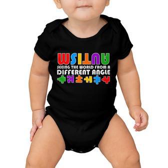 Colorful - Autism Awareness - Seeing The World From A Different Angle Tshirt Baby Onesie - Monsterry DE