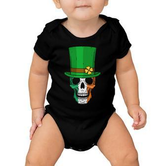 Cool St Patricks Day Irish Skull Tshirt Baby Onesie - Monsterry AU