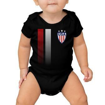 Cool Usa Soccer Jersey Stripes Baby Onesie - Monsterry AU