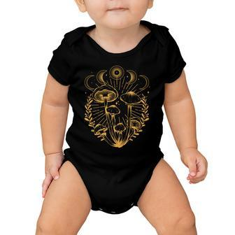 Cool Vintage Mushrooms And Moon Phases Tshirt Baby Onesie - Monsterry