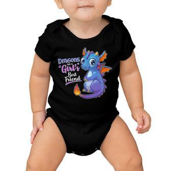 Cute Dragons Are A Girls Best Friend Baby Onesie - Monsterry UK
