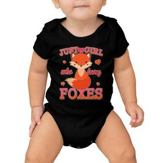 Cute Just A Girl Who Loves Foxes V2 Baby Onesie - Monsterry CA