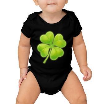 Cute St Patricks Day Lucky Glowing Shamrock Clover Baby Onesie - Monsterry AU