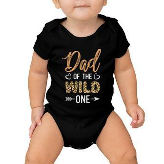 Dad Of The Wild One Toddler 1St Birthday Leopard Dad Boy Baby Onesie - Monsterry