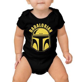 Dadalorian Helmet Tshirt Baby Onesie - Monsterry