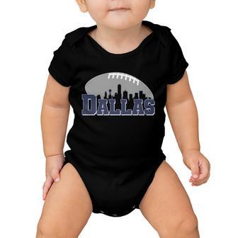 Dallas Texas Skyline City Football Fan Baby Onesie - Monsterry DE