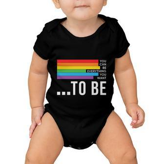 Dare To Be Yourself Lgbt Pride Month Baby Onesie - Monsterry