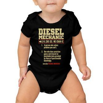 Diesel Mechanic Tshirt Baby Onesie - Monsterry