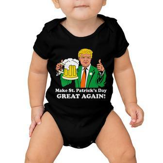 Donald Trump Make St Patricks Day Great Again Beer Drinking Tshirt Baby Onesie - Monsterry UK
