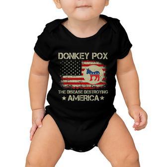 Donkey Pox The Disease Destroying America Funny Anti Biden Baby Onesie - Monsterry DE