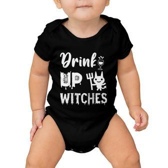 Drink Up Witches Funny Halloween Quote V5 Baby Onesie - Monsterry