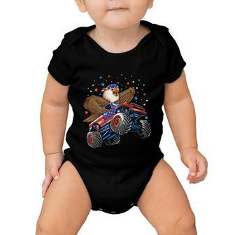 Eagle Mullet 4Th Of July Monster Truck Usa Patriotic Kids Gift Baby Onesie - Monsterry UK