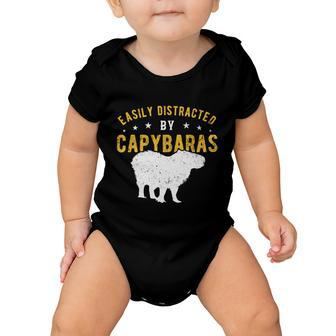 Easily Distracted By Capybaras Gift Baby Onesie - Monsterry UK