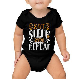 Eat Sleep Ride Repeat Baby Onesie - Monsterry AU