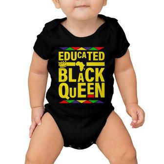 Educated Black Queen Tshirt Baby Onesie - Monsterry