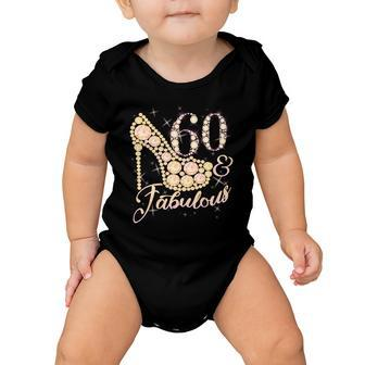 Fabulous & 60 Sparkly Heel 60Th Birthday Baby Onesie - Monsterry DE