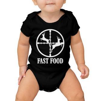 Fast Food Funny Deer Hunting Season Baby Onesie - Monsterry