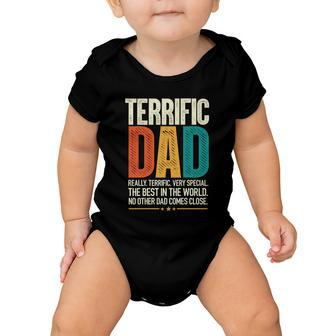 Fathers Day Gift For Dad Funny Donald Trump Terrific Dad Gift Baby Onesie - Monsterry