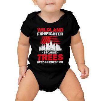 Firefighter Wildland Firefighter Hero Rescue Wildland Firefighting V3 Baby Onesie - Seseable