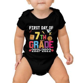 First Day Of 7Th Grade 2021_2022 Back To School Baby Onesie - Monsterry
