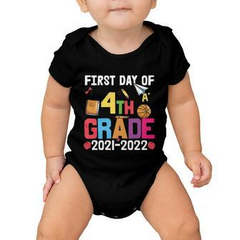 First Day Of School 4Th Grade 2021_2022 Back To School Baby Onesie - Monsterry