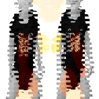 Floral Butterfly Faith Cross Baby Onesie - Monsterry