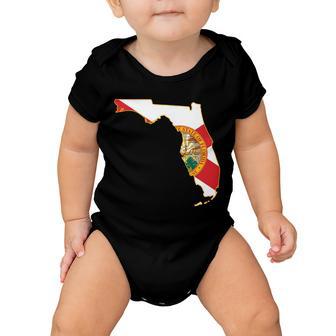 Florida Map State Flag Tshirt Baby Onesie - Monsterry DE