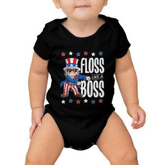 Floss Like A Boss 4Th Of July Shirt Kids Boys Girl Uncle Sam Baby Onesie - Monsterry
