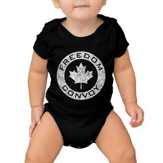 Freedom Convoy 2022 Canadian Maple Leaf Trucker Tshirt Baby Onesie - Monsterry AU