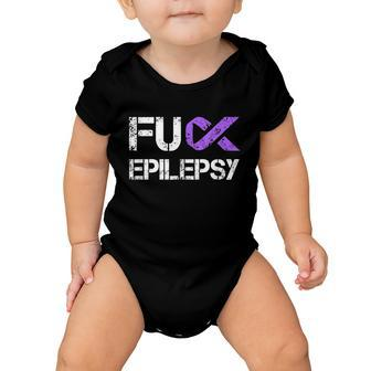Fuck Epilepsy Epilepsy Ribbon Baby Onesie - Monsterry UK