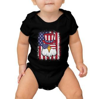 Funny 4Th Of July American Flag Patriotic Eagle Usa Baby Onesie - Monsterry