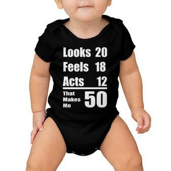 Funny 50Th Birthday Fifty Years Tshirt Baby Onesie - Monsterry DE