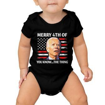 Funny Biden Confused Merry Happy 4Th Of You KnowThe Thing Tshirt Baby Onesie - Monsterry DE