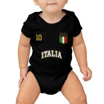 Funny Italy Soccer Team Gift Number 10 Sports Italian Flag Gift Baby Onesie - Monsterry UK