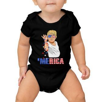 Funny Trump Salt Merica Freedom 4Th Of July Tshirt Gifts Baby Onesie - Monsterry AU