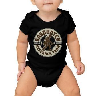 Funny Vintage Sasquatch Research Team Emblem Tshirt Baby Onesie - Monsterry