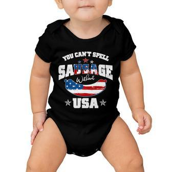 Funny You Cant Spell Sausage Without Usa Baby Onesie - Monsterry DE
