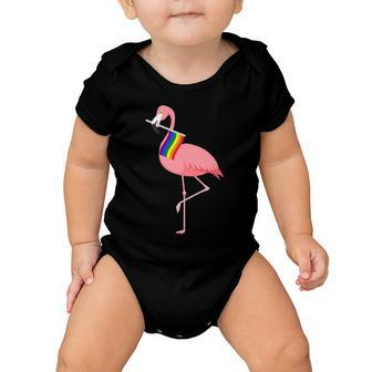 Gay Flamingo Tshirt Baby Onesie - Monsterry UK