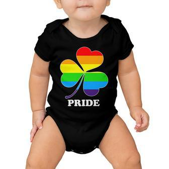 Gay Pride Cloverleaf Rainbow Tshirt Baby Onesie - Monsterry AU