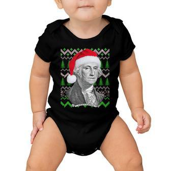 George Washington Ugly Christmas Sweater Tshirt Baby Onesie - Monsterry