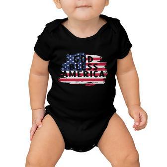 God Bless America Usa American Flag United States Country Funny Gift Baby Onesie - Monsterry DE