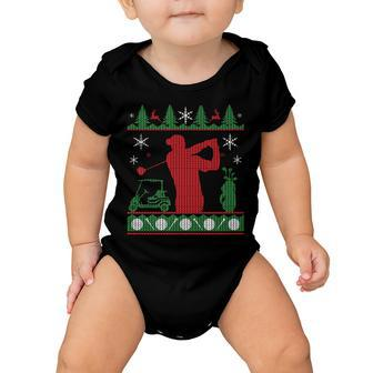 Golf Ugly Christmas Sweater Tshirt Baby Onesie - Monsterry