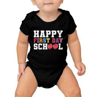 Happy First Day Of School Back To School V2 Baby Onesie - Monsterry CA