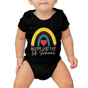 Happy Last Day Of School Rainbow Teacher Student Graduation Gift Baby Onesie - Monsterry DE