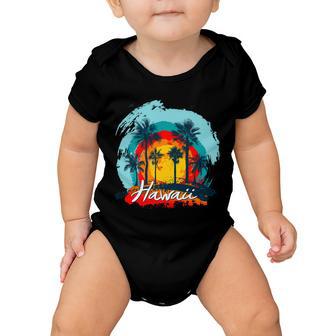 Hawaii Tropical Sunset Baby Onesie - Monsterry UK