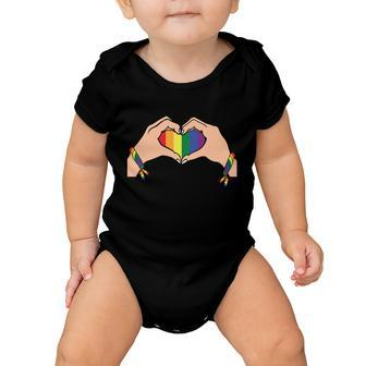 Heart Lgbt Gay Pride Lesbian Bisexual Ally Quote Baby Onesie - Monsterry DE