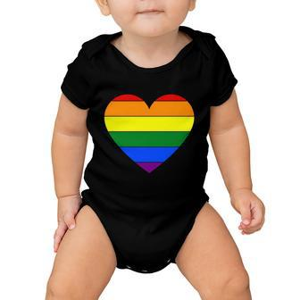 Heart Lgbt Gay Pride Lesbian Bisexual Ally Quote V3 Baby Onesie - Monsterry
